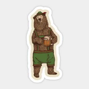 Traditional German Bear Sticker